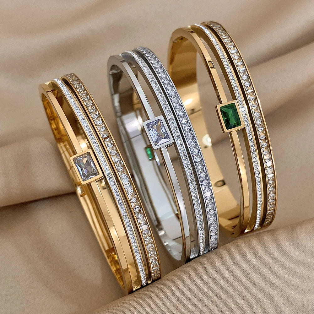 Luxury Stainless Steel Cuff Bracelet For Women