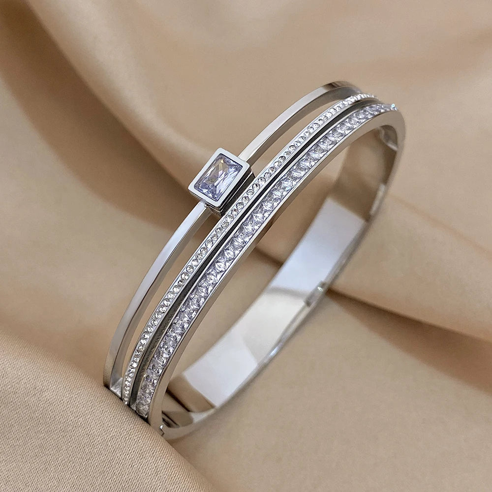 Luxury Stainless Steel Cuff Bracelet For Women