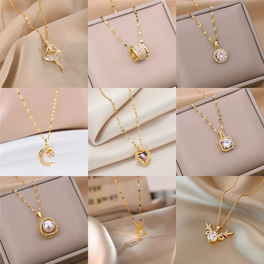 Crystal Pendant Necklace For Women