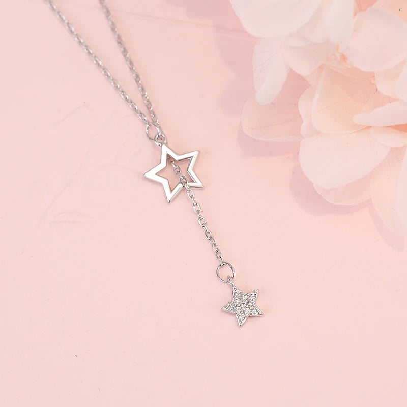 Sterling Silver Cute Shiny Star  Birthday Jewelry