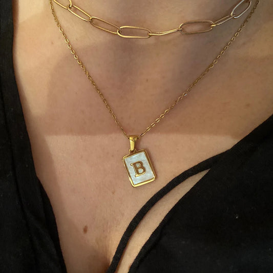 Initial Necklace Gold Letter Necklace for Women