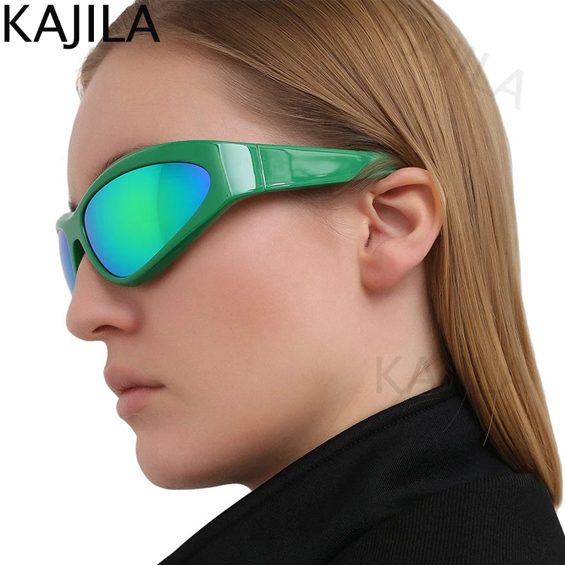 Sunglasses Women Men Cyber Steampunk Sun Glasses 2024