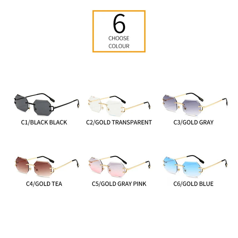 Luxury Brand Designer ins Small Sun Glasses For Female