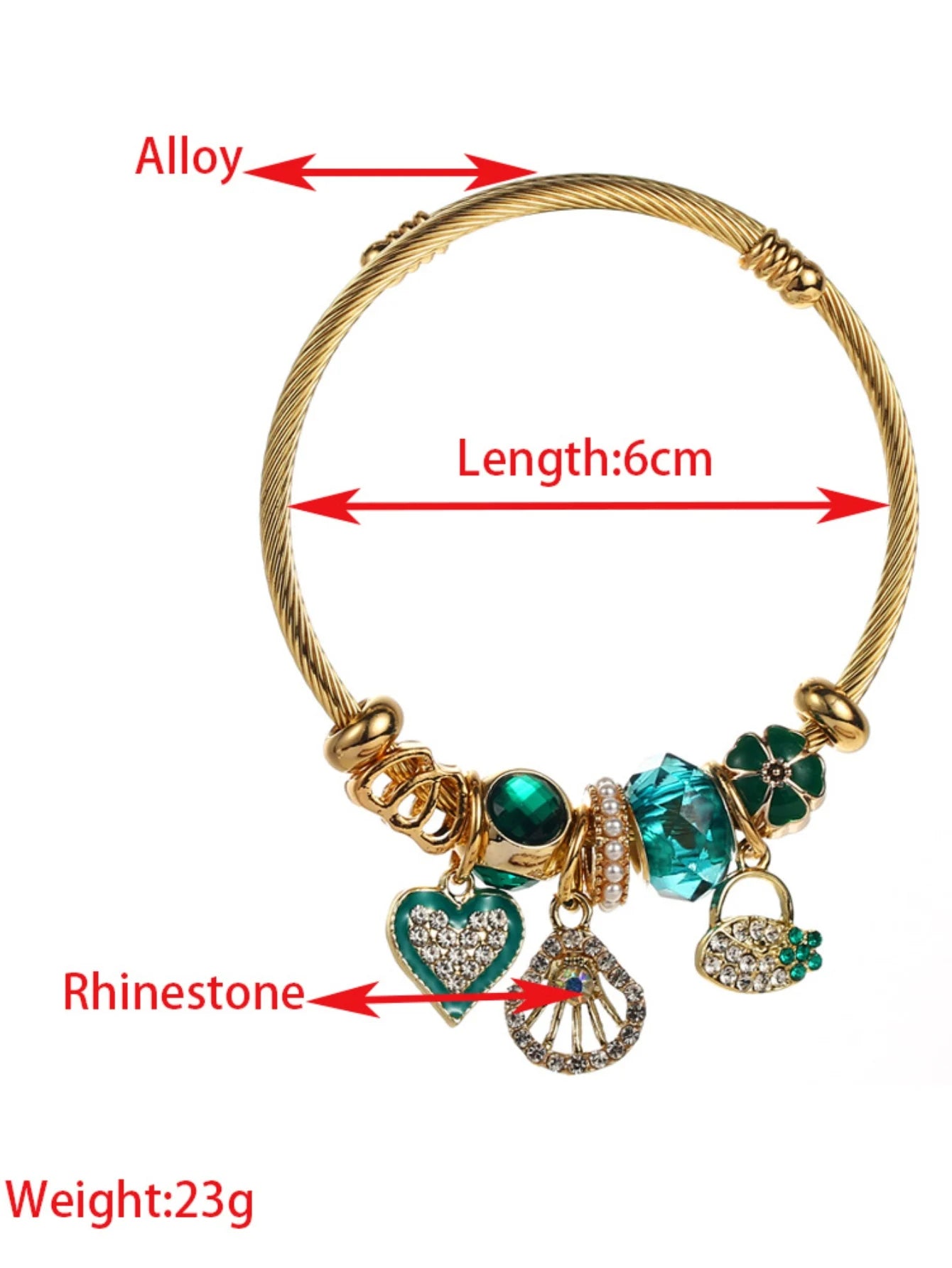 women's bracelet, love rhinestone party bracelet