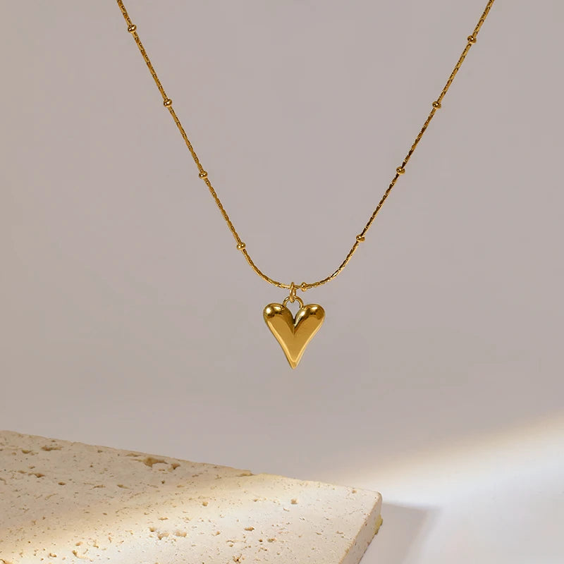 Stainless Steel Gold  Pendant Necklace For Women