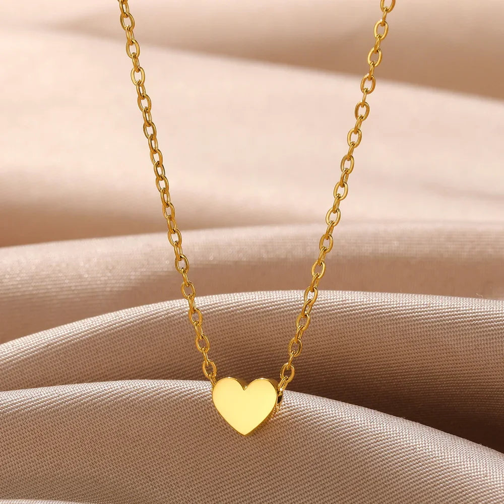 Stainless Steel Love Heart Necklace For Women