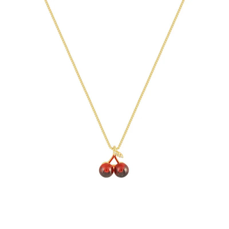 New Wine Red Cherry Gold Colour Pendant