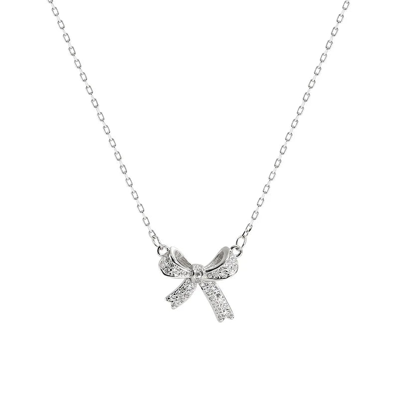 New Shiny Bowknot Pendant Necklaces For Women