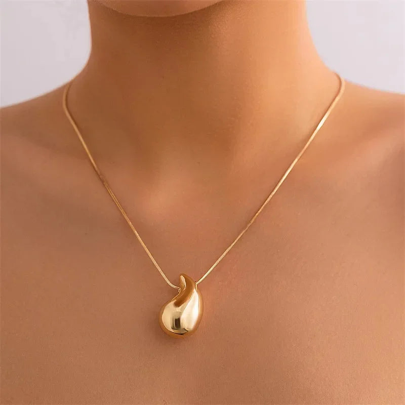New Gold Color Stainless Steel Necklace For Women