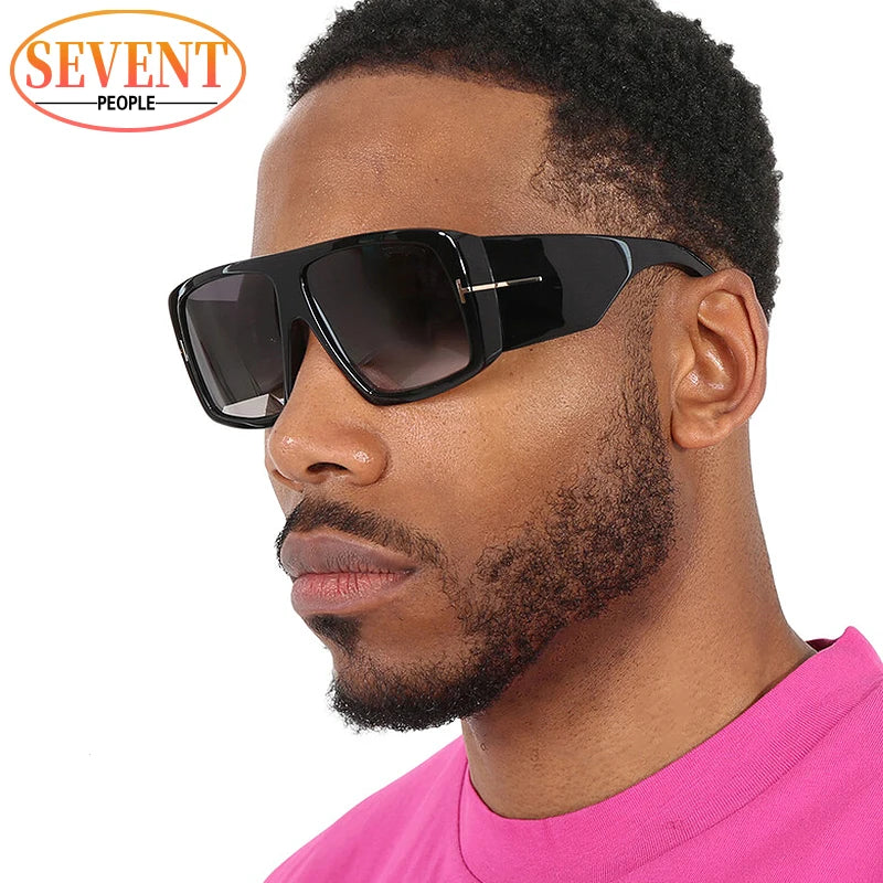 Oversized Square Sunglasses Women Men 2024 Luxury Brand Designer