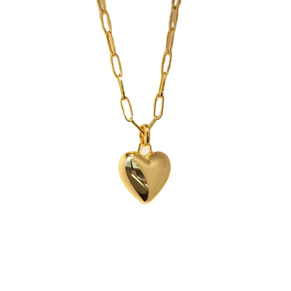 Stainless Steel Love Heart Necklace For Women