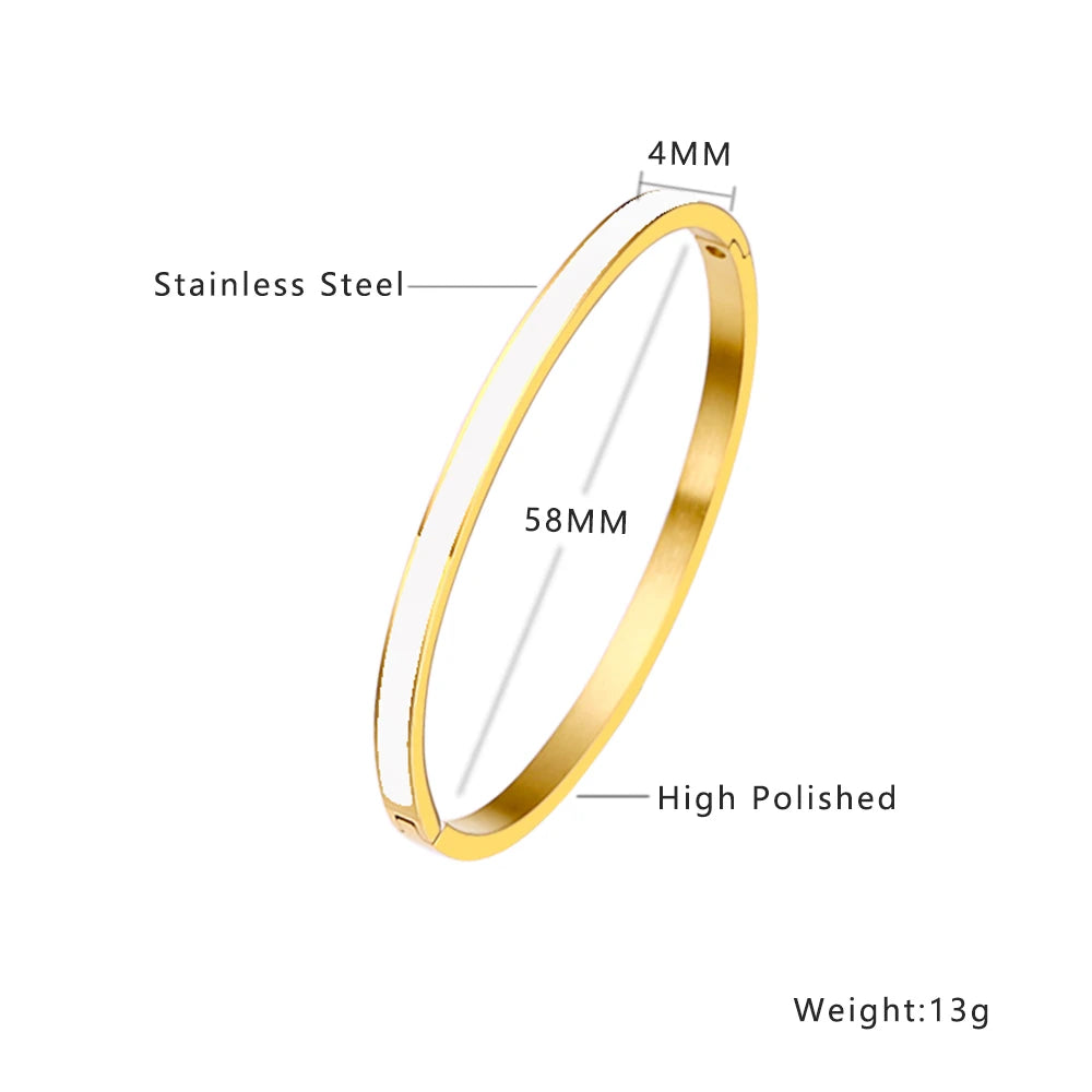 Colorful Gold Color Stainless Steel Bracelets For Women