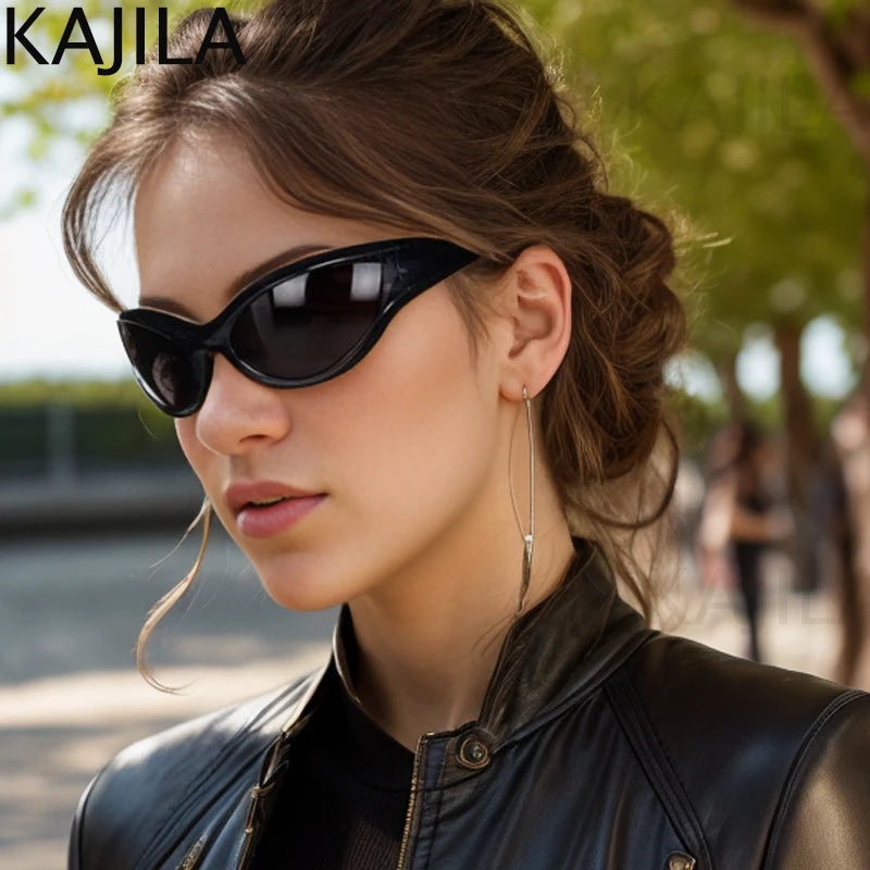 Y2K Sports Punk Sunglasses Women Men 2024 Luxury Brand