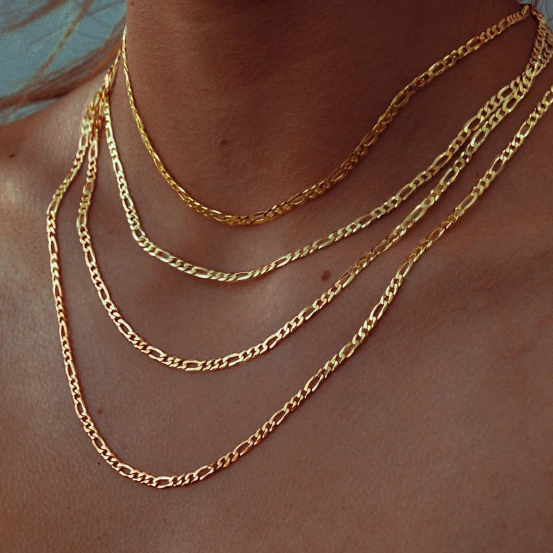 Necklace Stainless Steel Link Gold Choker Necklace