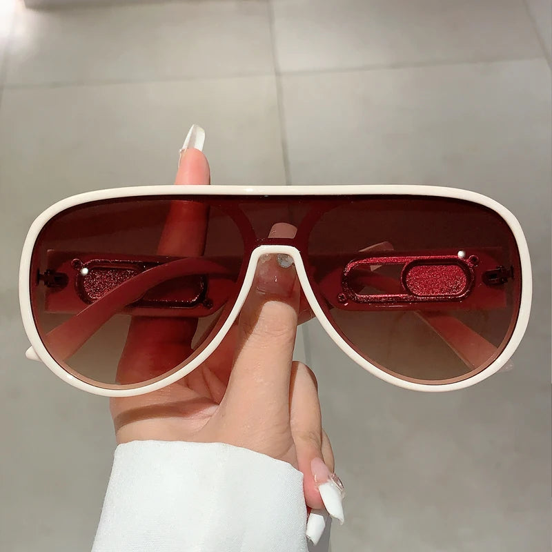 Gradient Outdoor Sunglasses Trendy Luxury Brand Design