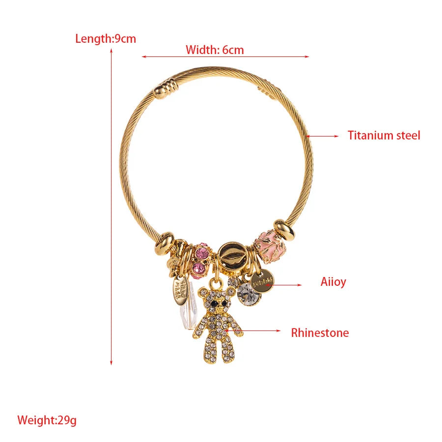 Gold Color Adjustable Chain Brand Bracelets for Women