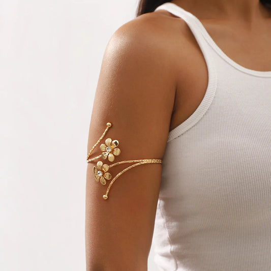 Flower Upper Arm Bracelets Bangles for Women