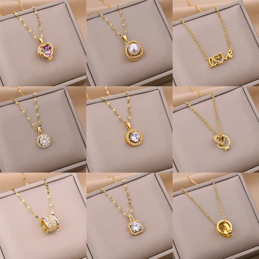 Luxury  Steel Necklaces For Women  Jewelry