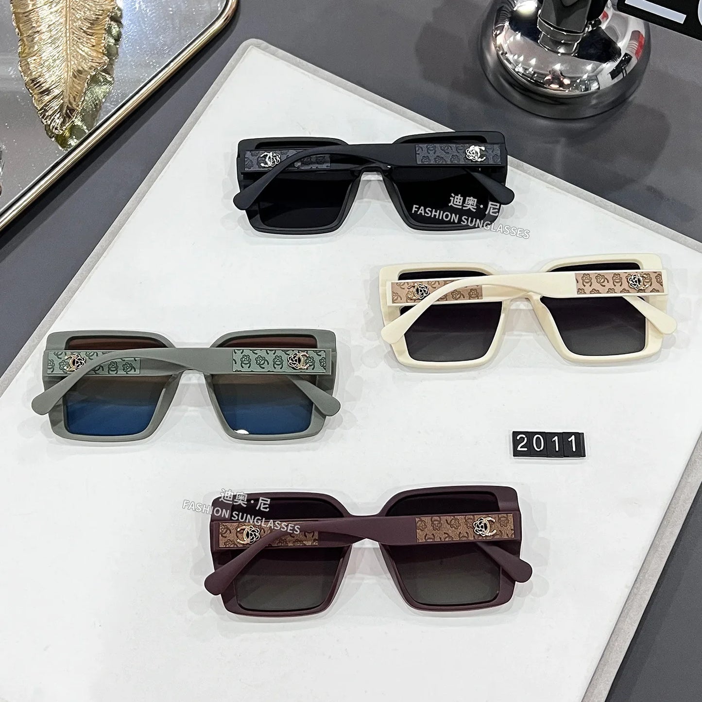 Brand Design Oversized Sun Glasses Ladies Luxury Eyewears