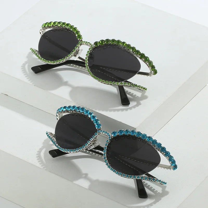 2024 Designer Rhinestone Sunglasses For Women