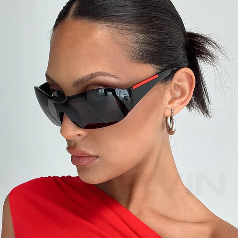 Vintage Large Frame Sunglasses for Women Fashion