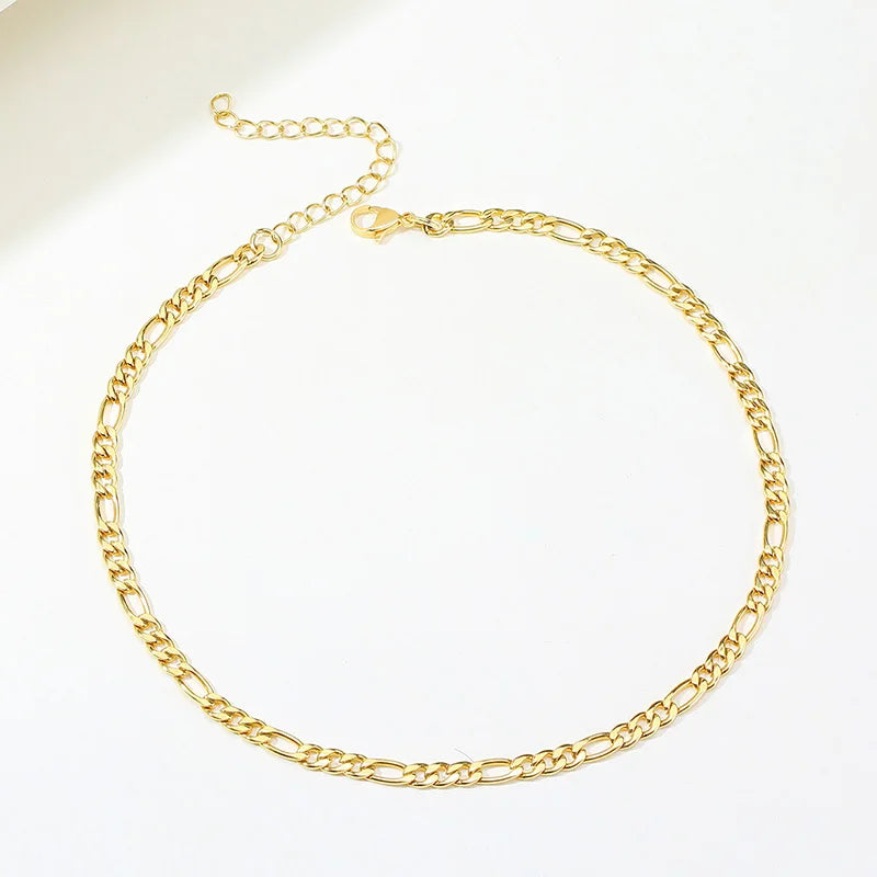 Necklace Stainless Steel Link Gold Choker Necklace