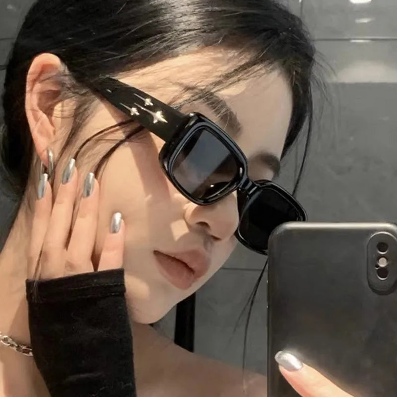 Women Y2k Sunglasses Vintage Meteor Punk Gradient