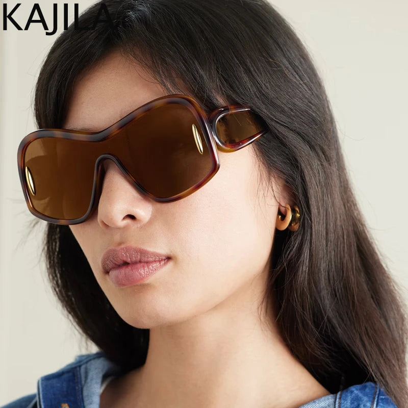 Oversized One-Piece Shield Sunglasses Women 2024