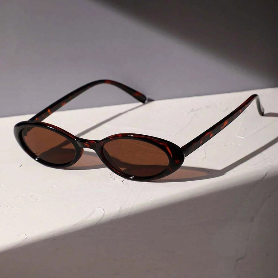 Small Oval Sun Glasses Retro Fashion Women Sun Glasses