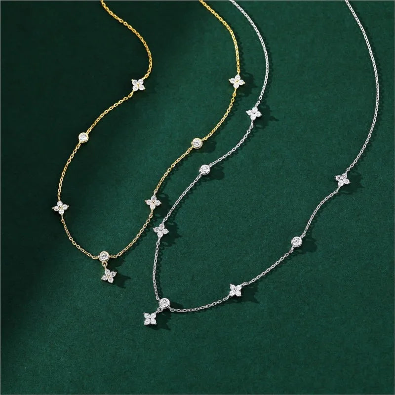 Flower Chain Necklace for Women