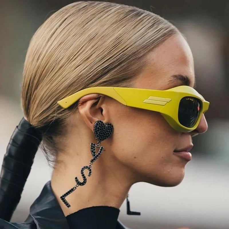 New Women Y2K Futuristic Sunglasses Punk Hip Hop Sun
