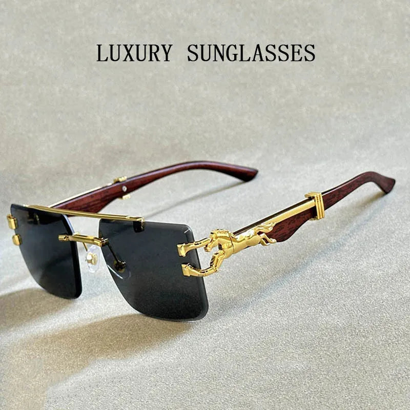 2024 Square Sunglasses For Men New Luxury Vintage Designer
