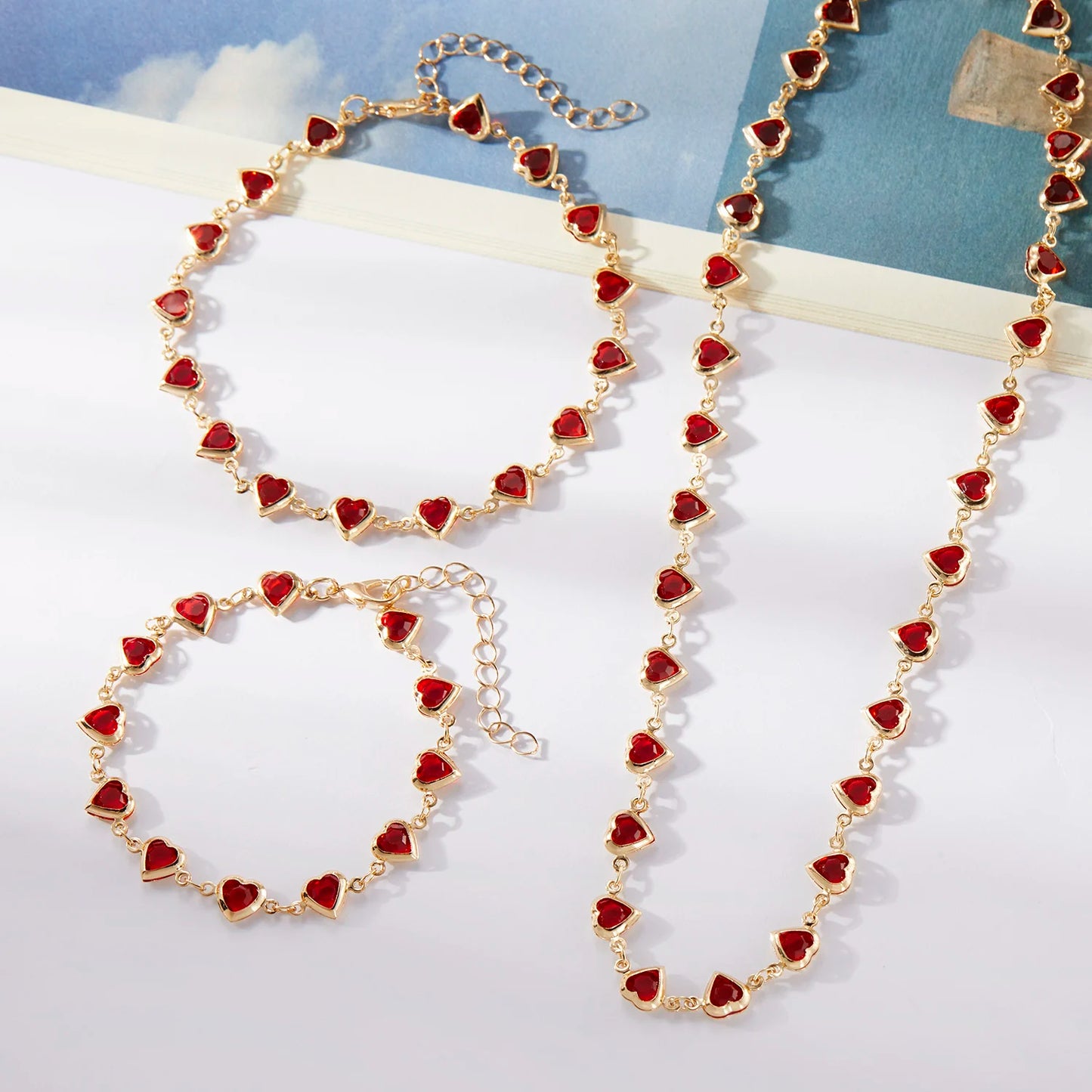 Romantic Butterfly Pearl Chain Anklet Necklace