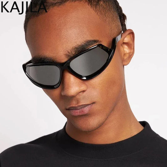 Y2K Punk Sports Cat Eye Sunglasses Women Men 2024