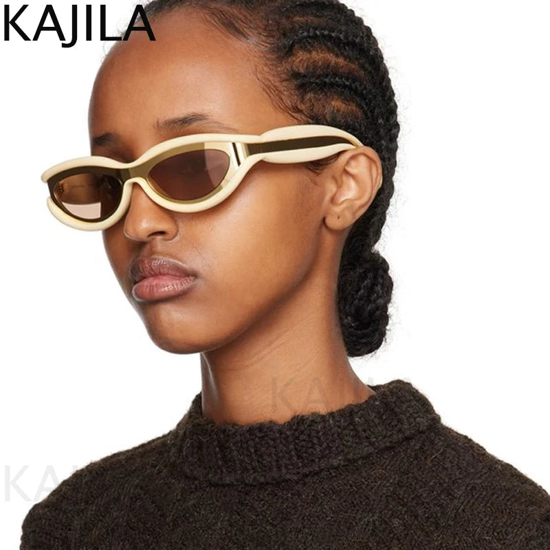 Small Punk Round Sunglasses Women 2024 Luxury Brand