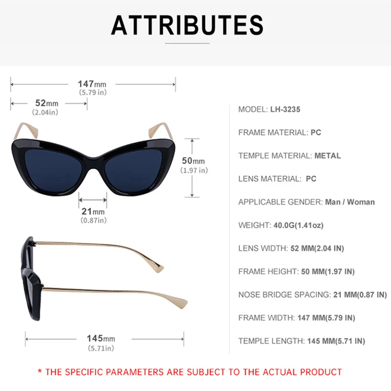 Fashion Sexy Cat Eye Sunglasses Women 2024 Luxury Brand