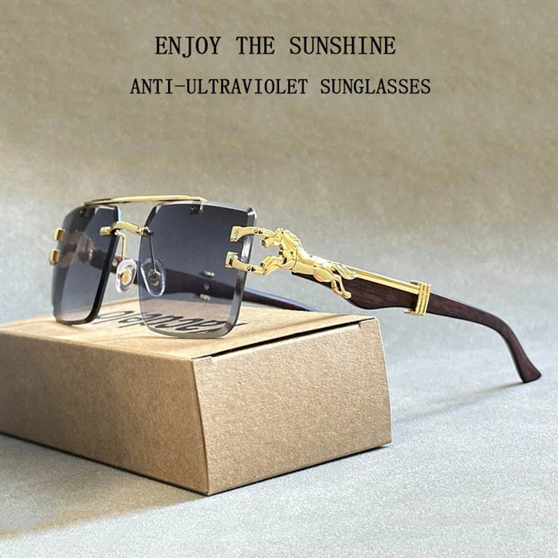2024 Square Sunglasses For Men New Luxury Vintage Designer