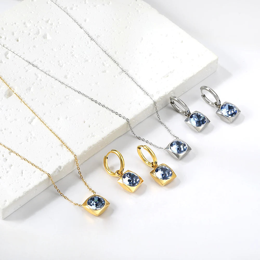 Necklace Fashion Drop Earrings Jewellery Sets