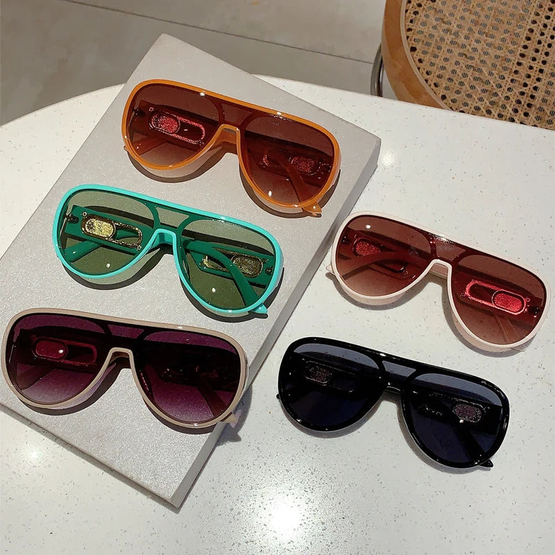 Gradient Outdoor Sunglasses Trendy Luxury Brand Design