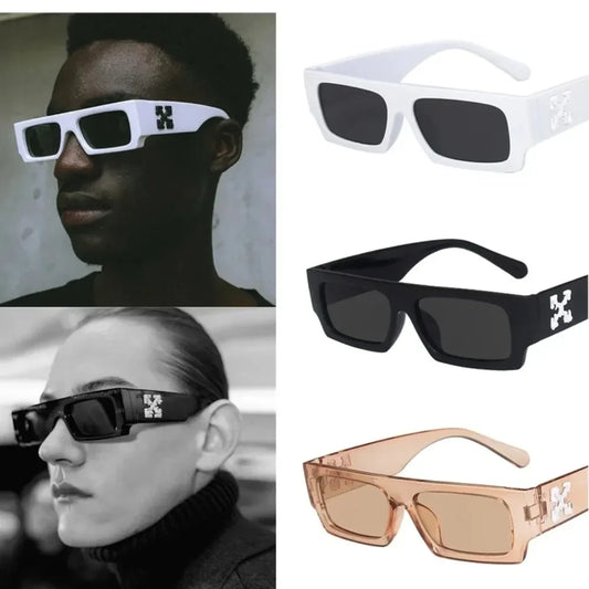 2023 Women's Hip-hop Square Sunglasses Men Hole Design