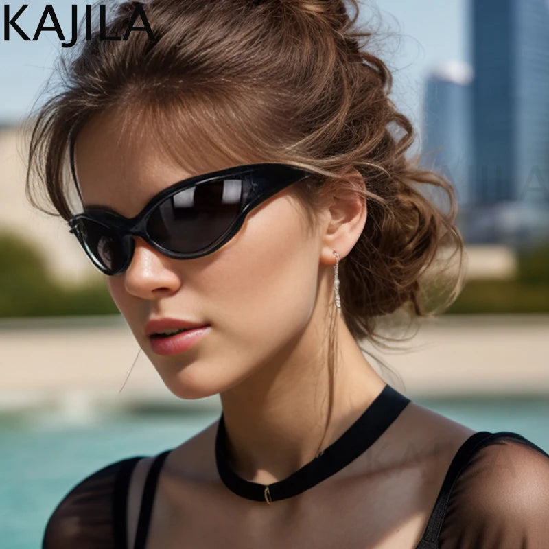 Y2K Sports Punk Sunglasses Women Men 2024 Luxury Brand